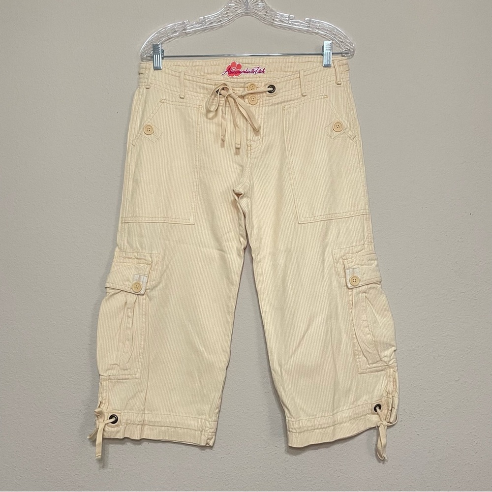 Vintage Abercrombie and‎ Fitch Capri Cargo Low Rise Pants Womens 8 Y2K